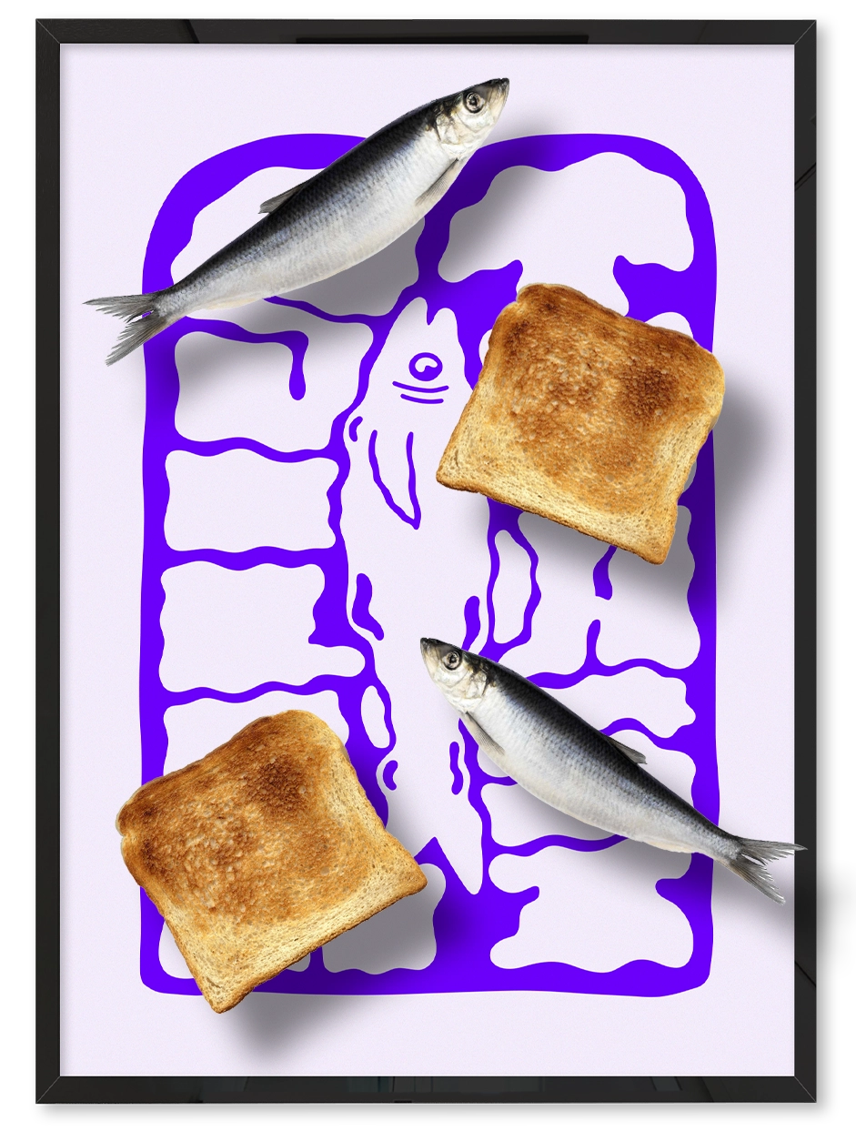 SILLATOAST - Utan lök och rom